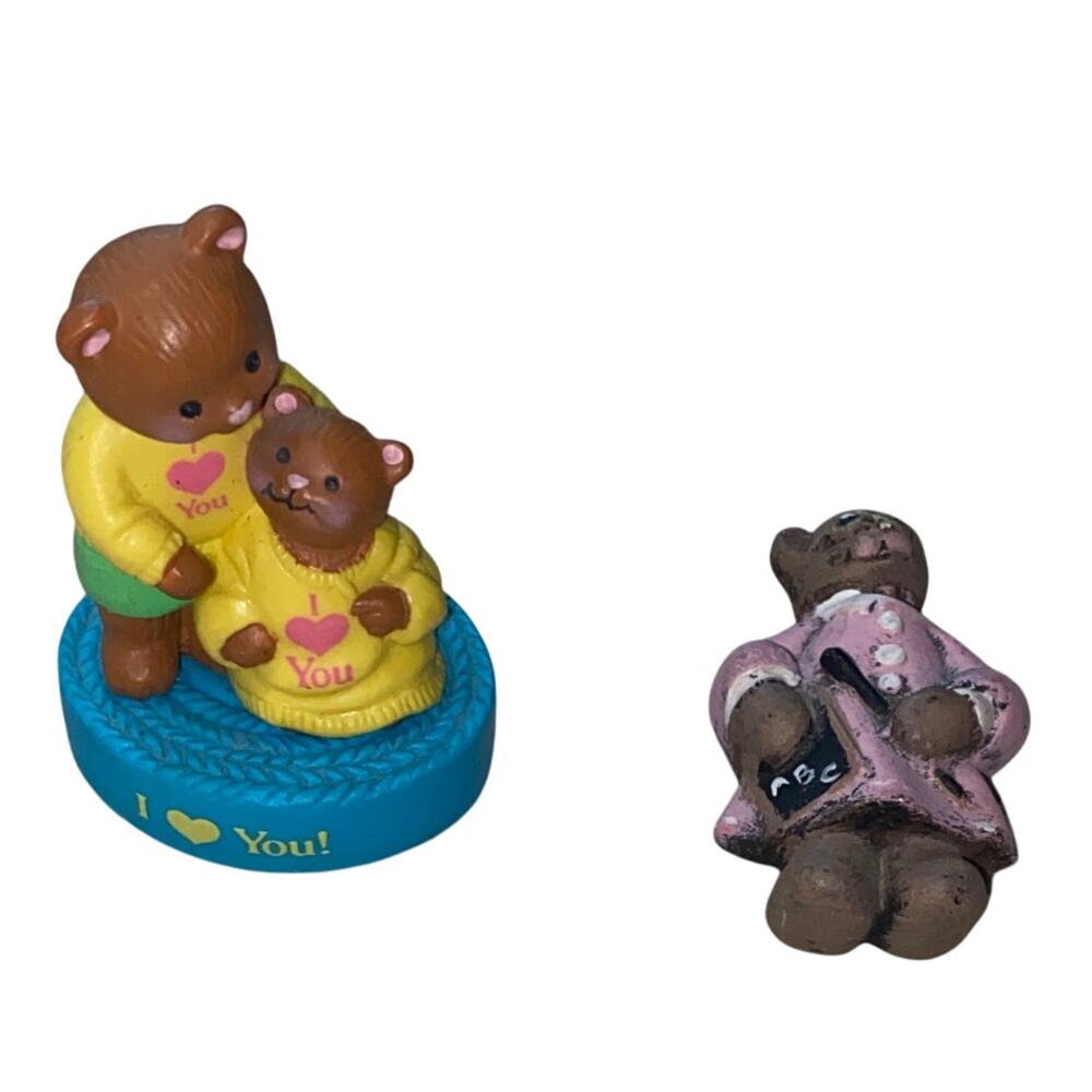 Avon Vintage Bear  Baby Bear I Love You Figure And VTG Bear Brooch Bundle